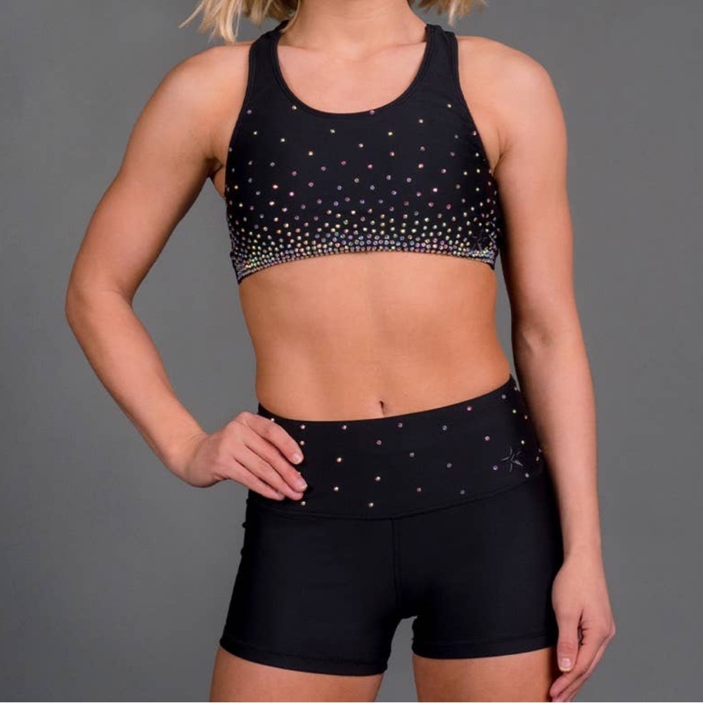 Rebel Athletic Black sparkle set YS